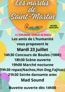 Lire la suite à propos de l’article Les Mardis de Saint-Martin – 23 juillet 2024