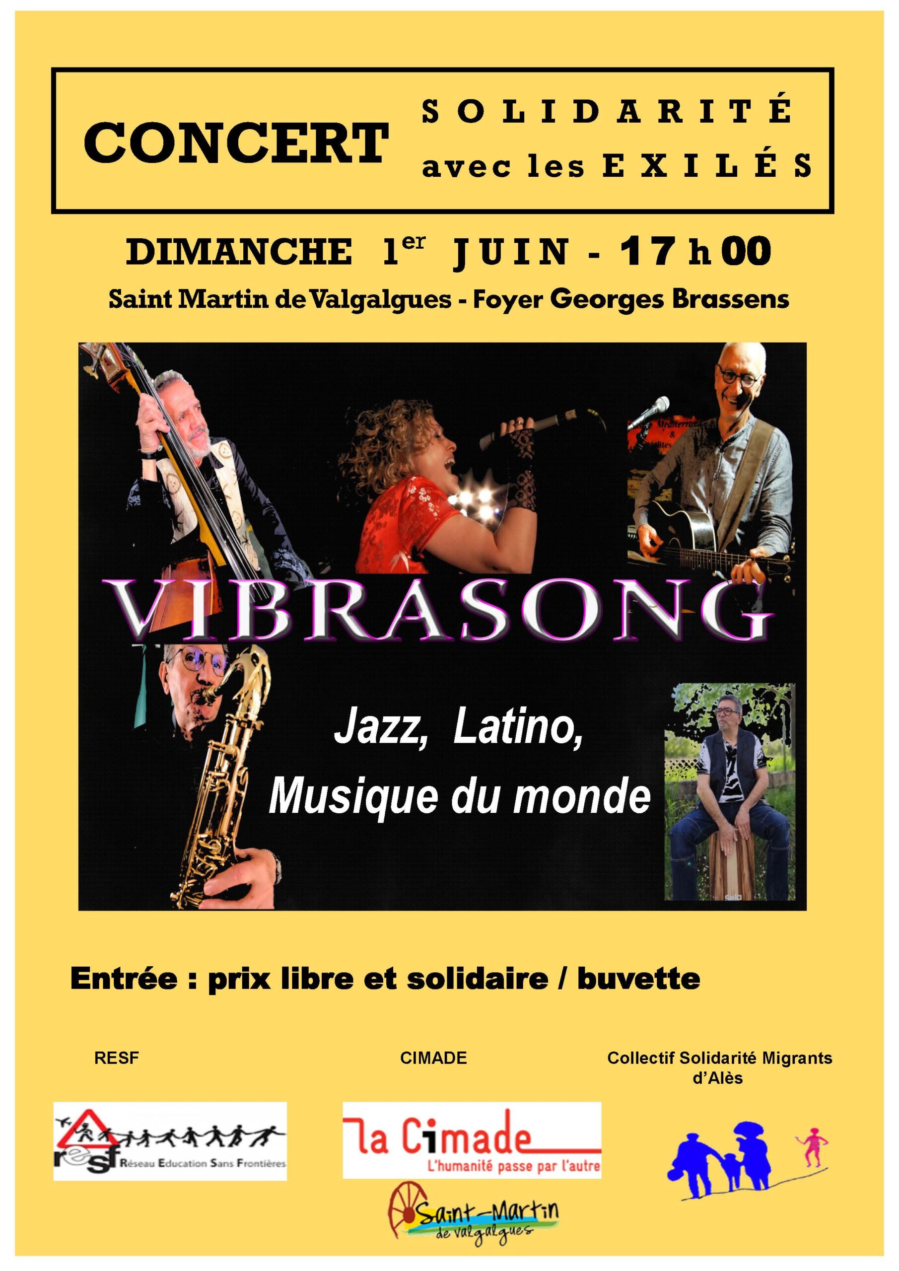 Concert Solidarité avec les Exilés – 1er juin 2025