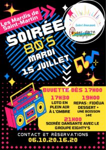 Lire la suite à propos de l’article Mardis de Saint-Martin – Soirée Années 80 – 15 juillet 2025