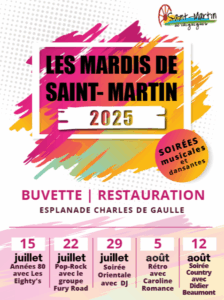 Lire la suite à propos de l’article Mardis de Saint-Martin – 15 juillet au 12 août 2025