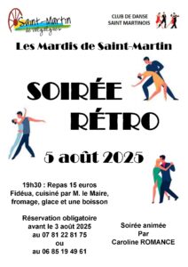 Lire la suite à propos de l’article Mardis de Saint-Martin – Soirée Rétro – 5 août 2025
