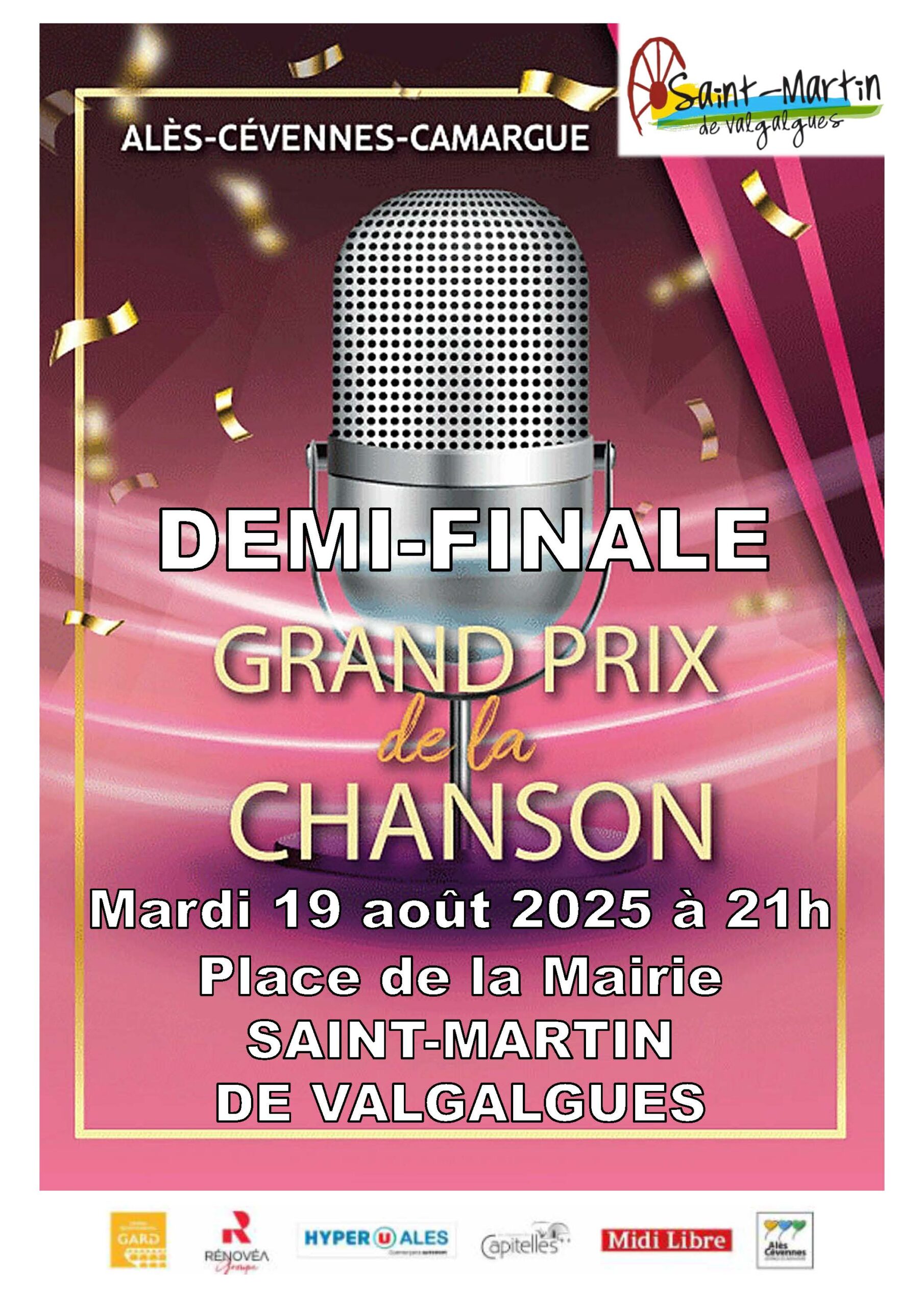Demi Finale Grand Prix de la Chanson 2025 – 19 août 2025
