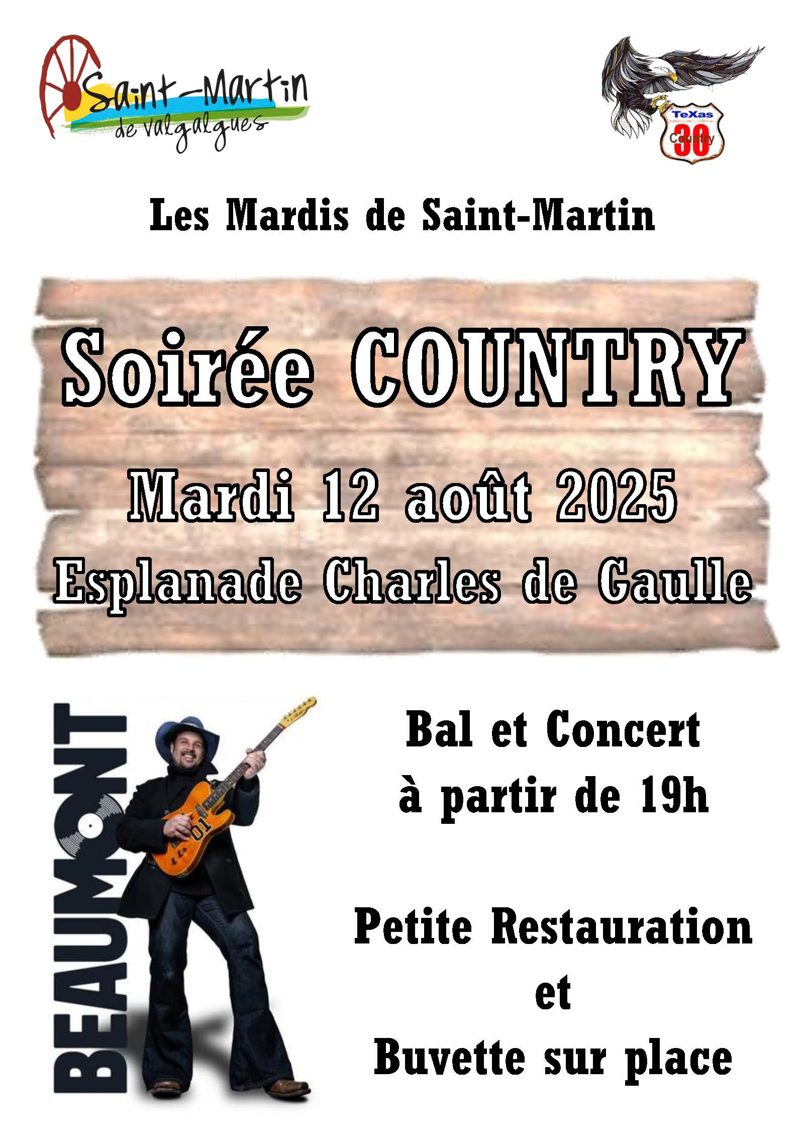 Mardis de Saint-Martin – Soirée Country – 12 août 2025