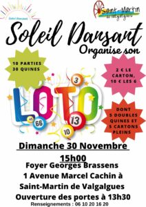 Lire la suite à propos de l’article Loto Soleil Dansant – 29 Novembre 2025