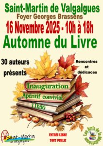 Lire la suite à propos de l’article Automne du Livre – 16 Novembre 2025