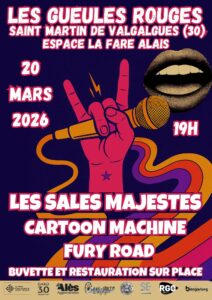 Lire la suite à propos de l’article Festival Les Gueules Rouges – 20 mars 2026