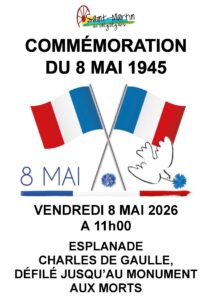 Lire la suite à propos de l’article Commémoration du 8 mai 1945 – 8 mai 2026