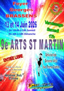 Lire la suite à propos de l’article 9ème Art St Martin – 13 et 14 juin 2026