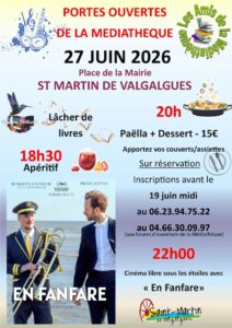 Lire la suite à propos de l’article Portes Ouvertes de la Médiathèque – 27 juin 2026