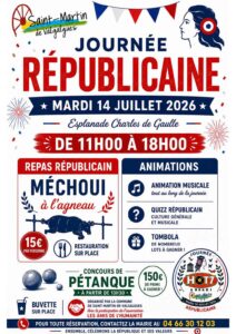 Lire la suite à propos de l’article Journée Républicaine – 14 juillet 2026