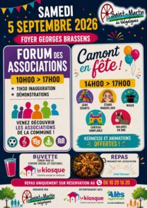 Lire la suite à propos de l’article Forum des Associations – Samedi 5 septembre 2026